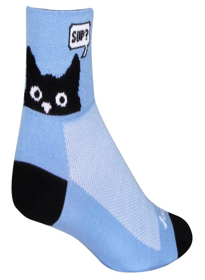SockGuy Unisex Sup Cat 3in Ankle Athletic Cycling/Running Socks… (US, Alpha, Small, Medium, Regular, Regular, Sup Cat)