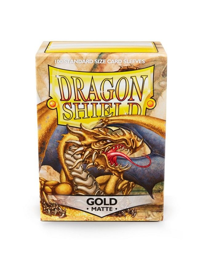 dragon shield أركين تينمان دراجون شيلد أكمام بحجم قياسي مات ذهبي 100 قطعة أكمام بطاقات ناعمة وقوية متوافقة مع بوكيمون يوجيو وماجيك ذا غاثرينغ أكمام بطاقات MTG TCG OCG - Image 1