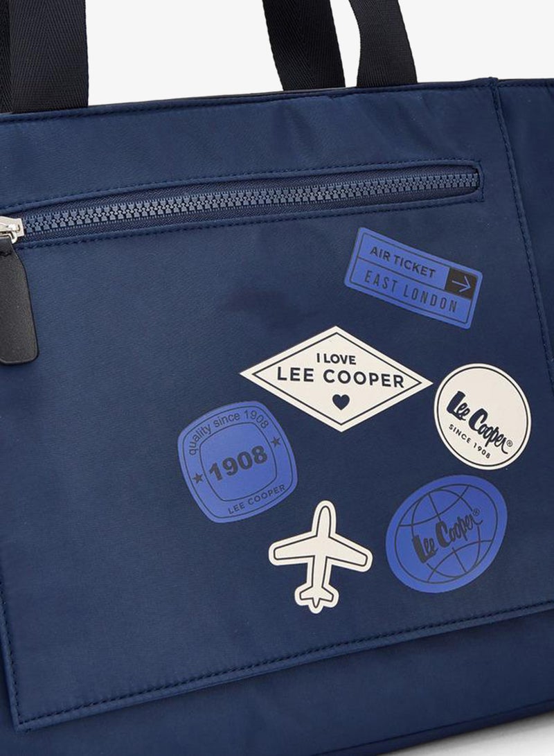 Lee Cooper Printed Tote Bag With Zip Pocket - Image 4