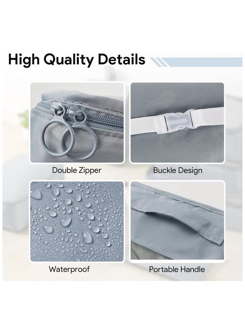 AUTOYSUR 11pcs Packing Cubes for Suitcases Travel Bags Organizer for Luggage Travel Cubes Durable Travel Packing Organizers with Toiletries Bag,Lightweight Waterproof Oxford Packing (grey) - Image 5