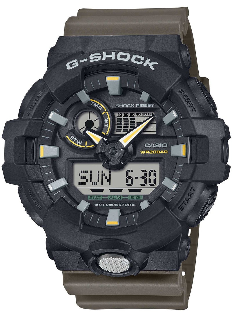 G-SHOCK ساعة يد رقمية تناظرية للرجال بلونين GA-710TU-1A3 - Image 1