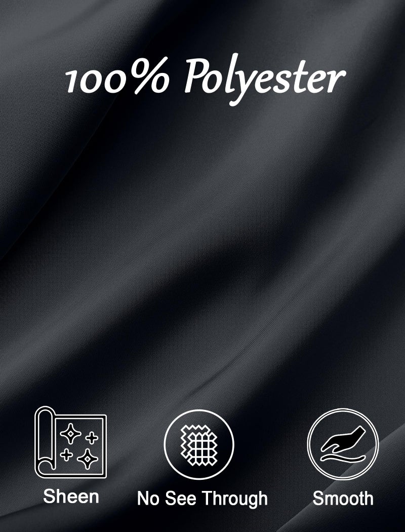 EXARUS Girls Bodycon Dress Pre Teen Ruched Formal Dance Evening Party Dresses Tween Mini Spaghetti Strap Satin Cowl Neck Short Tight Fitted Pencil Black 10Y - Image 3