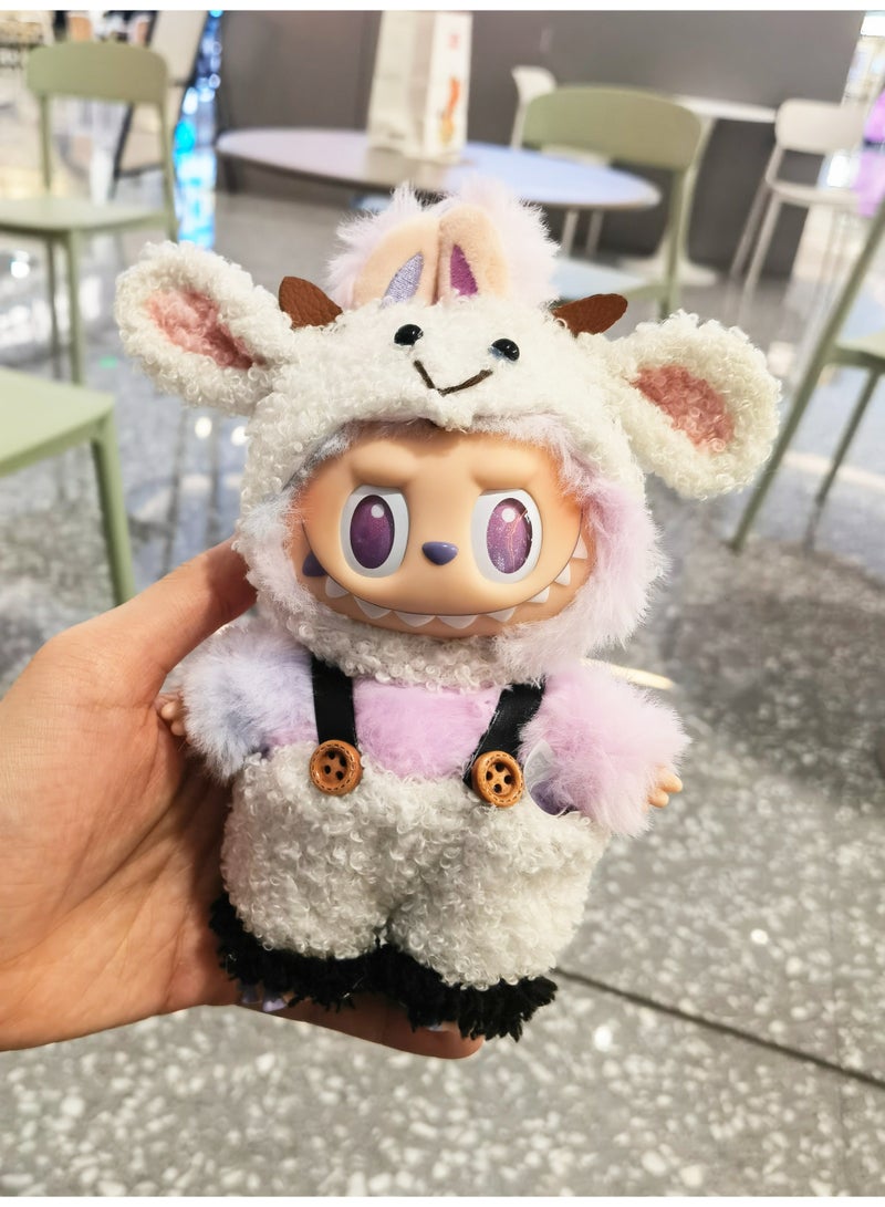 linkship Labubu Doll Clothes, Interchangeable Outfit Set for 17cm Hanging Plush, Stylish & Durable Apparel for 1st/2nd/3rd Gen Collection - Image 1
