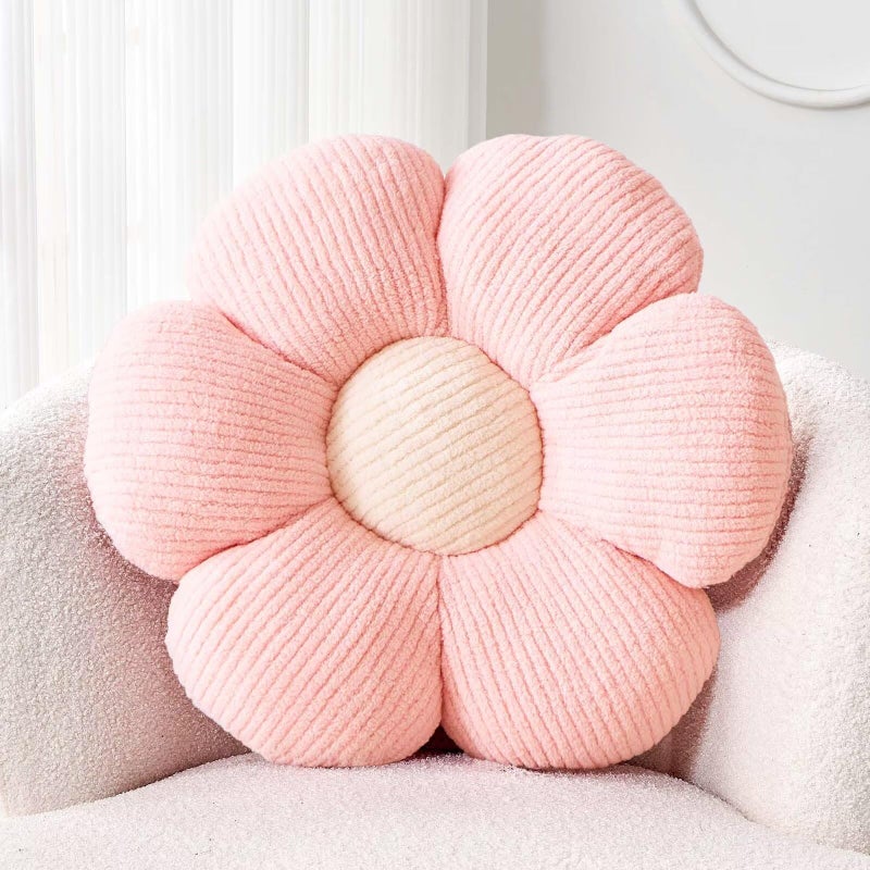 Kcvvcr Flower Throw Pillow, Soft Light Pink 14.9" Flower Pillow for Home Decor, Cute Flower Shaped Floor Pillow Aesthetic Flower Plush Decorative Pillows for Bed Sofa Couch (Light Pink, 14.9 Inch) - Image 1