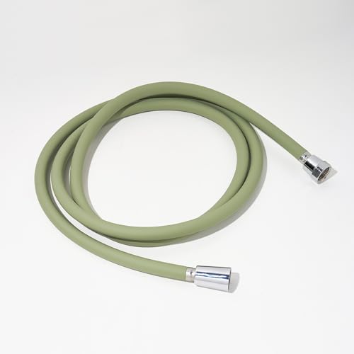 BODIBEAM Shower Hose Extra Long 79 Inches with Automatic Residual Water Discharge 360 Degree Rotation Replacement Hand Held Shower Hose for Shower Head Made in Korea Olive Green - Image 1