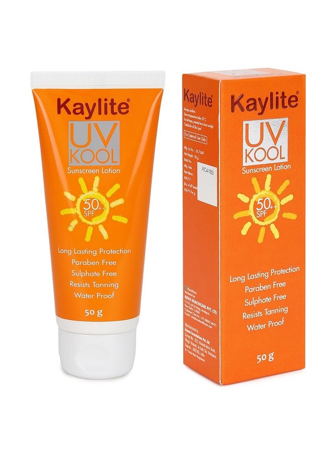 Kaylite UV KOOL Sunscreen Lotion SPF 50 PA++ | UVA/B & Blue Light Protection for Men & Women | Oily, Dry, Sensitive & Combination Skin | 50g for All Skin Types (Pack of 2) - Image 1