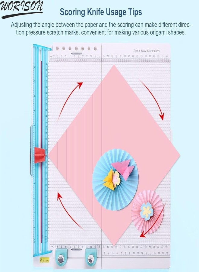 Worison Foldable Multipurpose 12 x 12 Inch Scoring Board for Scrapbooking, Art & Craft, Paper Trimming Etc - Image 4