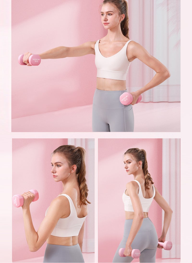 3 Pair of Dumbbell Set Home Yoga Fitness Elliptical Colorful Dumbbell Set with Dumbbell Rack