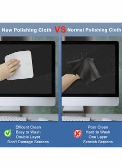 Y&D Polishing Cloth for Apple 2022, Soft Nonabrasive Material Polish Cleaning Electronic Screens Compatible with iPhone,iWatch,iPad,MacBook (2-Pack)  - Image 3