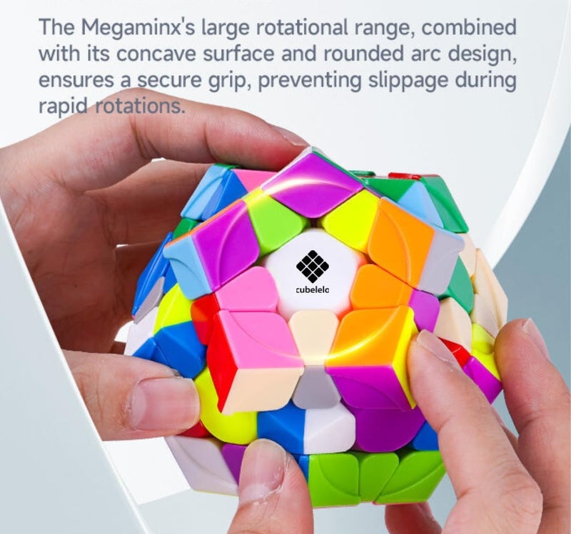 Cubelelo Drift Megaminx Speed Cube + Lube Combo | Stickerless High-Speed Megaminx Puzzle with Professional Lubrication | Ideal for Speedcubing Enthusiasts, Kids & Adults - Image 2