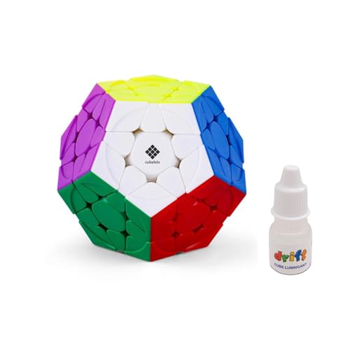 Cubelelo Drift Megaminx Speed Cube + Lube Combo | Stickerless High-Speed Megaminx Puzzle with Professional Lubrication | Ideal for Speedcubing Enthusiasts, Kids & Adults - Image 1