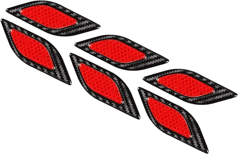 US1984 Car Reflective Stickers Side Marker Fender Bumper Safety Warning Sticker Universal Strong Reflector Warning Anti-Scratch Protector Decal Stickers for Car Night Visibility (Fender red) - Image 1