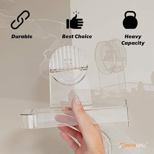 NEVADRILL Wall Mounted Toilet Paper Holder | Easy Vacuum Lever Lock Mechanism | PET Tissue Dispenser for Bathroom, Washroom & Hotel Use | Waterproof & Removable Roll Holder [ND-13817] - Image 4