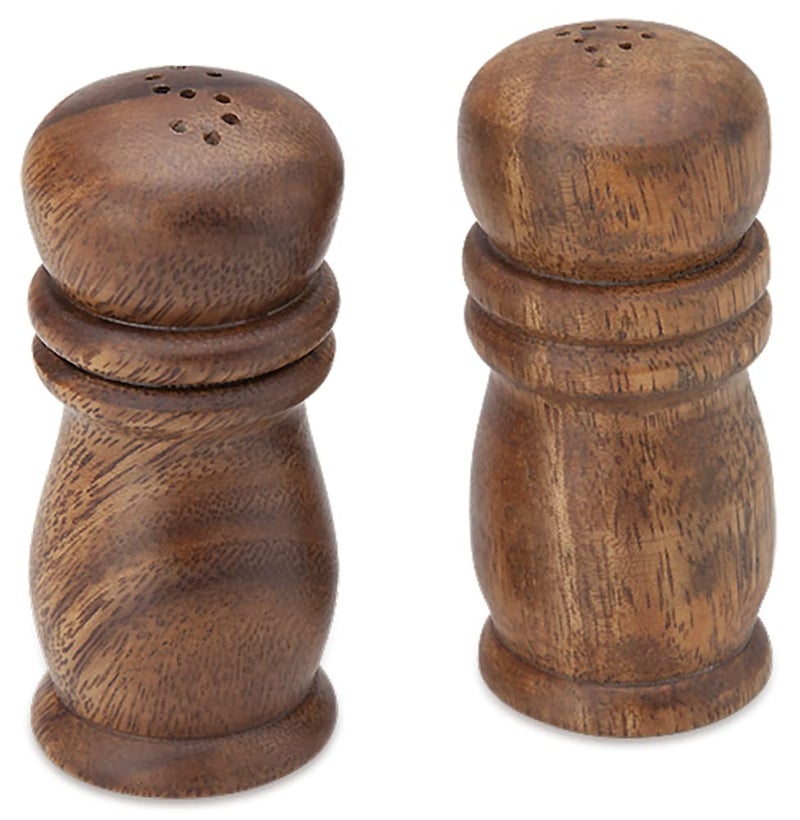 Dycica Acacia Wood Salt & Pepper Shakers 4 inch Tall - Image 2