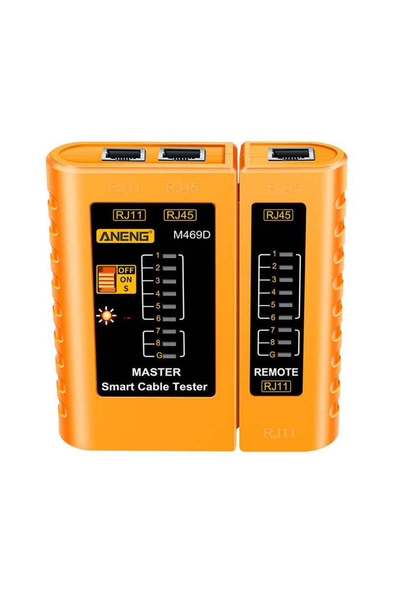 erorex Yellow ANENG M469D Network Cable Tester RJ45 RJ11 LAN Telephone Line Tracker Test Tool