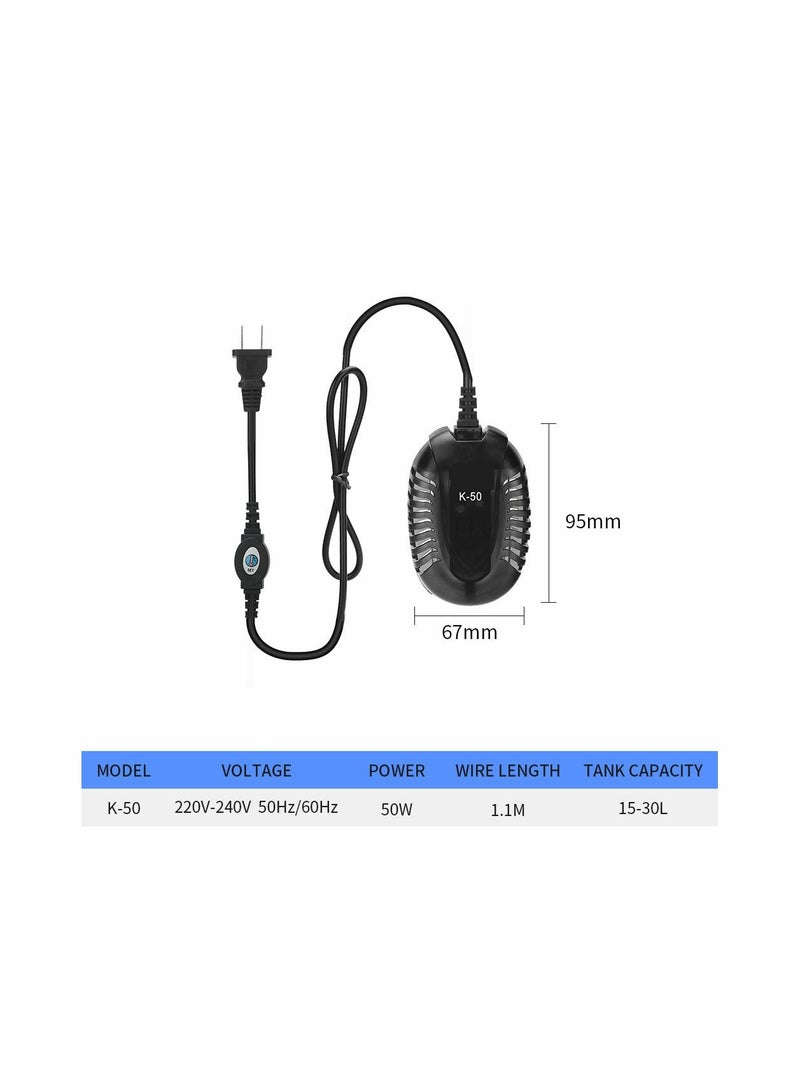 سيوسي مصغرة حوض السمك الرقمية مع عرض غاطسة سخان 50W ، والتعاقد من نوع التدفئة السريع الحرارة ، مع وحدة تحكم خارجي و المدمج في ميزان الحرارة ، ومناسبة للصيد والسلاحف - Image 5