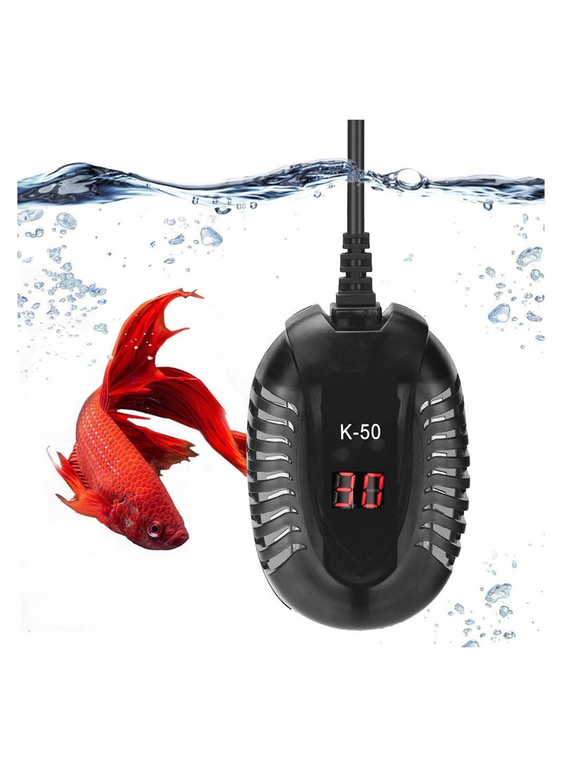 سيوسي مصغرة حوض السمك الرقمية مع عرض غاطسة سخان 50W ، والتعاقد من نوع التدفئة السريع الحرارة ، مع وحدة تحكم خارجي و المدمج في ميزان الحرارة ، ومناسبة للصيد والسلاحف - Image 1