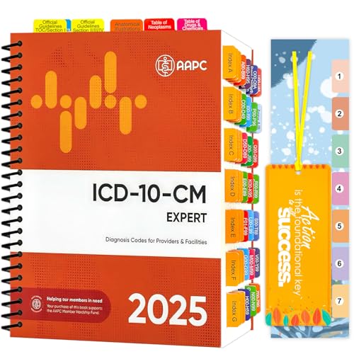TINGYI أقسام فهرس مطورة لإصدار AAPC ICD-10-CM Expert 2025 الكتاب الرسمي الكامل للأكواد، 72 قسم ملون مغلف، 50 قسم ترميز و 22 قسم فارغ، مع دليل محاذاة، علامة مرجعية (الكتاب غير متضمن)  - Image 1