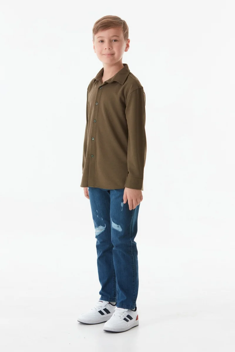 فولامودا Corded Buttoned Boy's Shirt