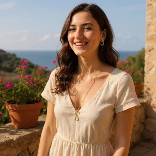 Sopopal سلاسل سوبيبال لحاملات بطاقات الهوية سلسلة عنق لحامل المفاتيح من الفولاذ المقاوم للصدأ الذهبي - Image 4