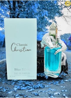 Blue 9 Pieces Classic Christian Blue Silver Perfume EDP 25ML  - Image 2