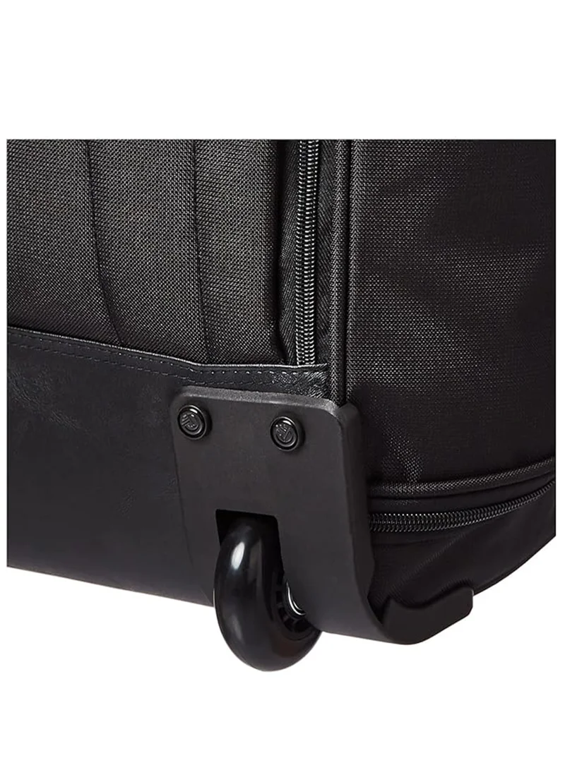 eminent Soft Shell Rolling Backpack with Pockets Small Lightweight School Luggage Bag with Pockets With 2 Wheels E5478A Black