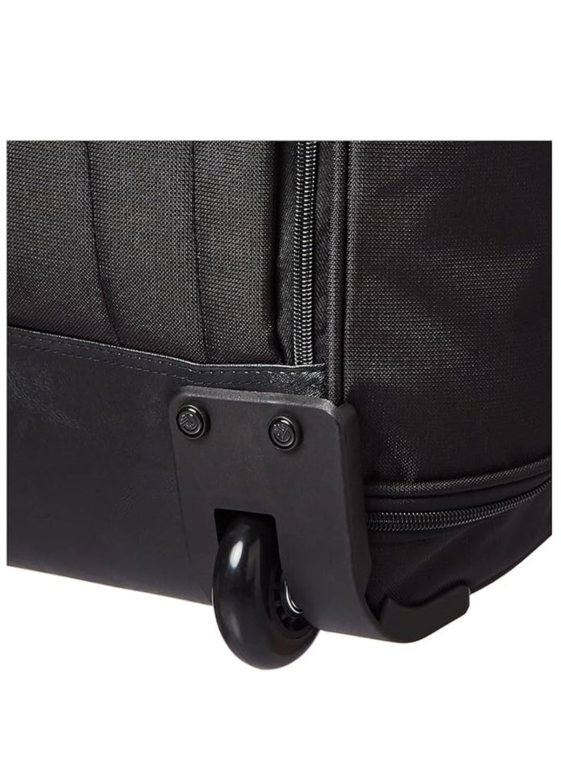 eminent Soft Shell Rolling Backpack with Pockets Small Lightweight School Luggage Bag with Pockets With 2 Wheels E5478A Black  - Image 4