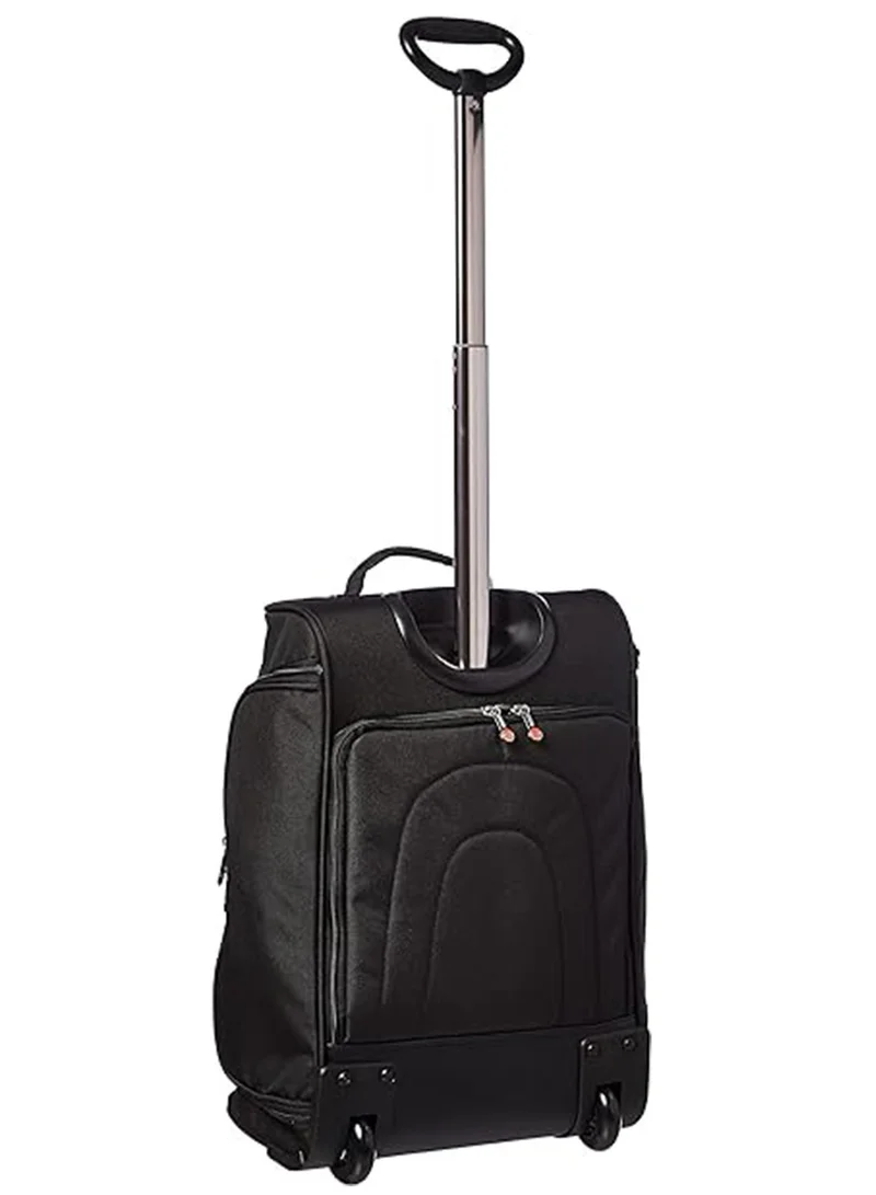 Eminent  Soft Shell Rolling Backpack with Pockets Small Lightweight School Luggage Bag with Pockets With 2 Wheels E5478A Black  | Best Price UAE