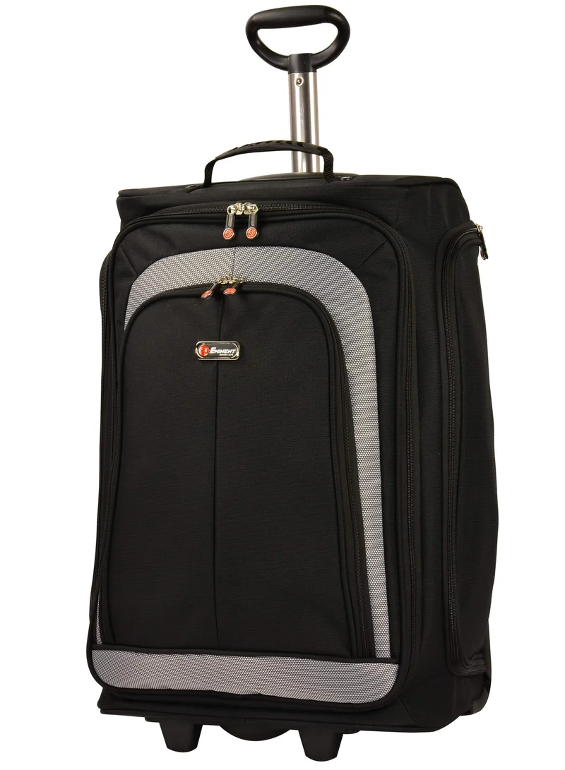 Eminent  Soft Shell Rolling Backpack with Pockets Small Lightweight School Luggage Bag with Pockets With 2 Wheels E5478A Black  | Best Price UAE