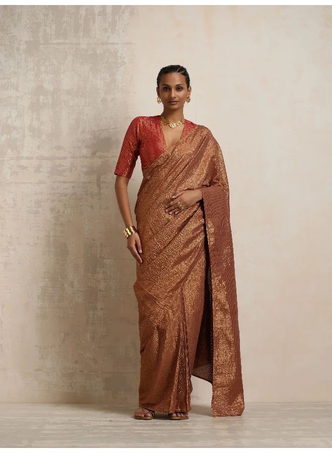 ترو برونز ساري جاهز للارتداء بلون بني ذهبي من