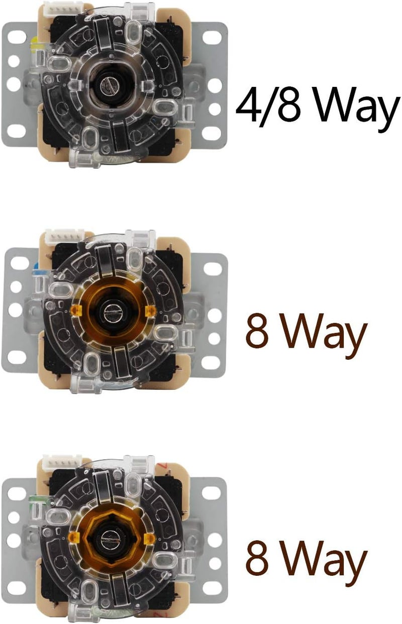 طقم أزرار وعصا تحكم ألعاب الأركيد DIY من SJJX لـ Raspberry Pi وWindows، عصا تحكم 5 دبابيس و10 أزرار ضغط مع محدد دائري مثمن 822a مزيج أبيض مقاوم للأشعة فوق البنفسجية - Image 5