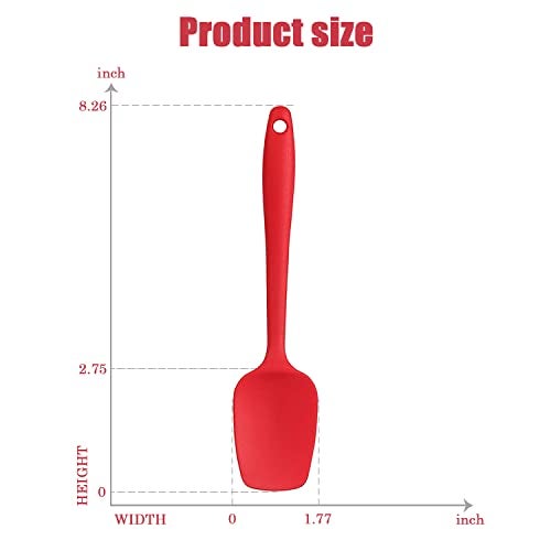 Hokisei Silicone Spatula Set, Rubber Spoon Spatula for Baking, Heat Resistant Cooking Utensil, Flexible Silicone Spoon Baking Mixing Tool Cooking Gadget (4-Piece) - Image 5