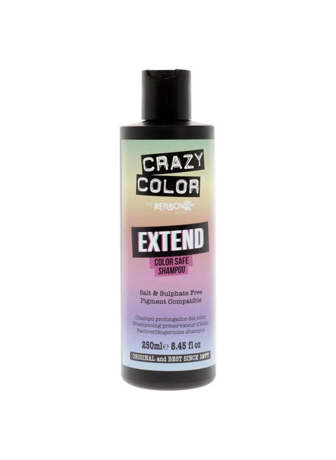 Crazy Color Extend Safe Shampoo 250mL  SulfateFree Color Protecting Shampoo for Treated Hair with Sunflower Raspberry and Essential Oils for Enhanced Vibrancy