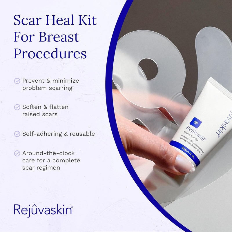 Rejuvaskin Scar Heal Kit for Small Scars Soften Flatten Reduce and Recover Silicone Sheeting RejuvaSil Gel  Medical Tape 15 x 3 - Image 3