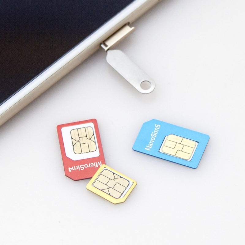 MARVYS (Pack of 2) 5-in-1 Aluminium Metal Frame SIM Card Adapter Kit, Nano/Micro/Standard Converter with Polish Chip and Eject Pin for Smartphones, iPhones, Tablets - Image 5