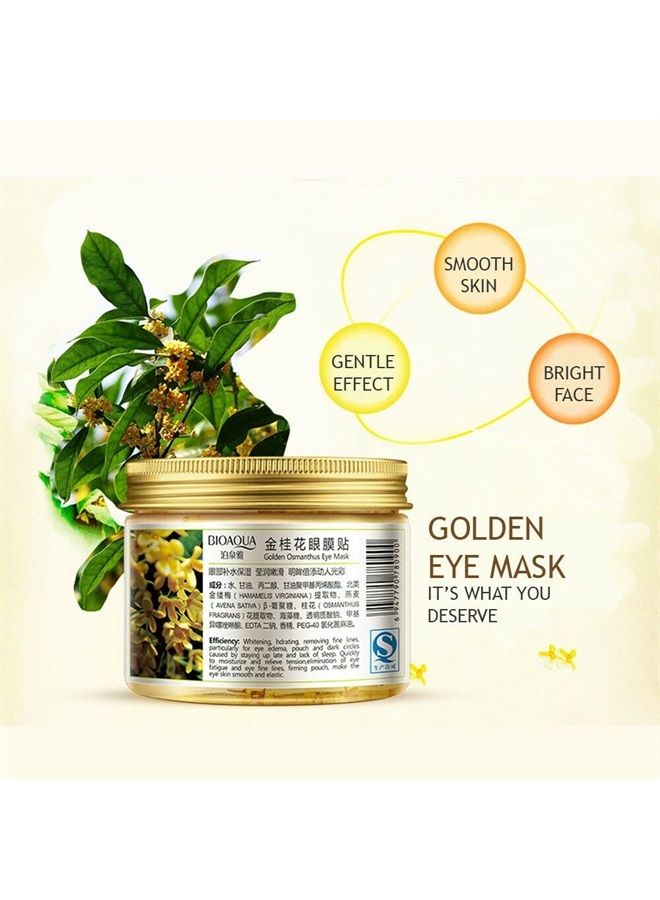 BIOAQUA Gold Osmanthus Lemon Eye Mask 80 Pcs Women Collagen Gel Protein Nourishing - Image 3