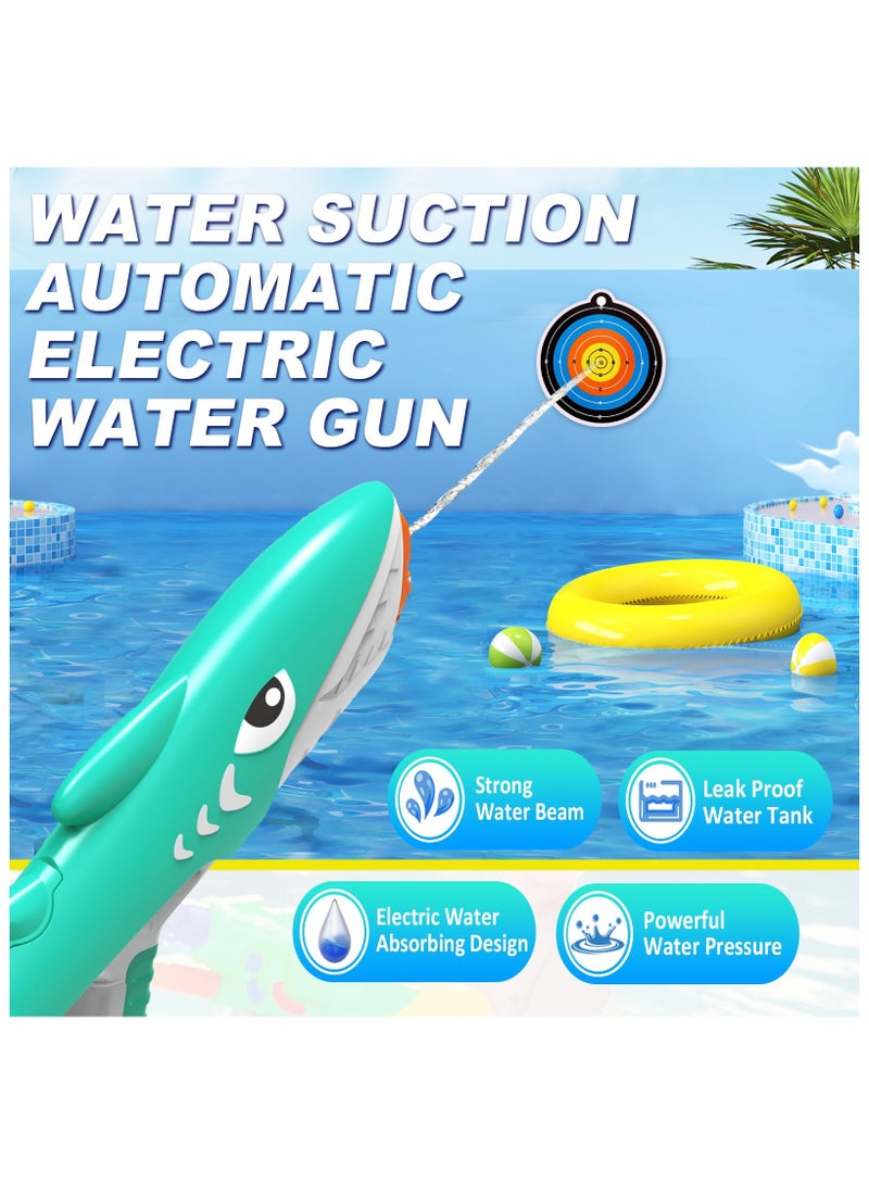 SYOSI Electric Water Gun, Automatic Water Gun with Water Absorption, 600CC High Capacity Shark Electric Squirt Guns for Adults and Kid, Range up to 26-32 FT, Pool Beach Outdoor Summer Toys - Image 2