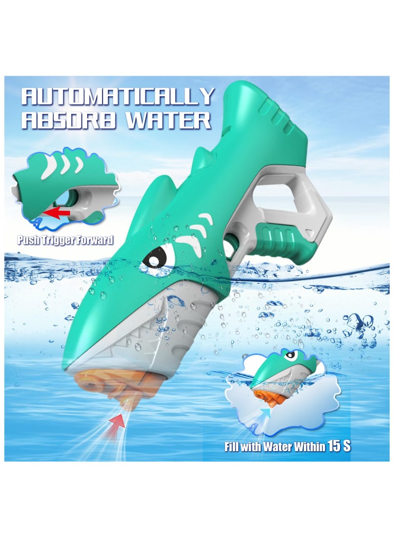 SYOSI Electric Water Gun, Automatic Water Gun with Water Absorption, 600CC High Capacity Shark Electric Squirt Guns for Adults and Kid, Range up to 26-32 FT, Pool Beach Outdoor Summer Toys - Image 3
