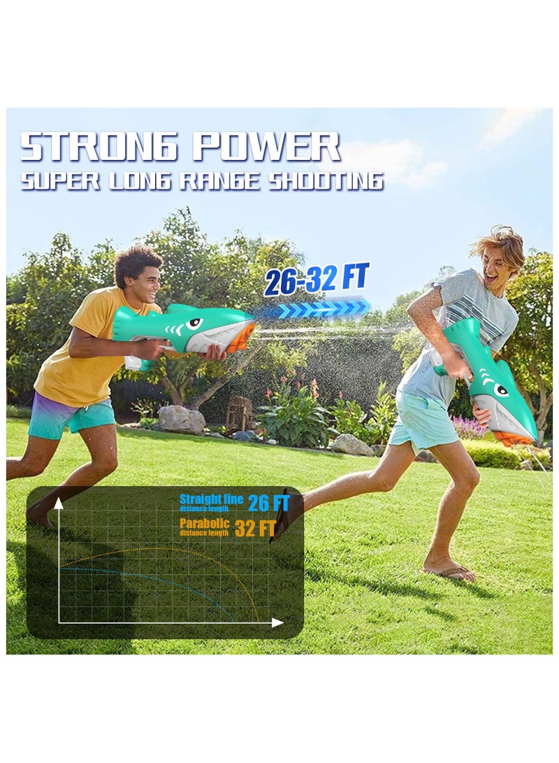 SYOSI Electric Water Gun, Automatic Water Gun with Water Absorption, 600CC High Capacity Shark Electric Squirt Guns for Adults and Kid, Range up to 26-32 FT, Pool Beach Outdoor Summer Toys - Image 5