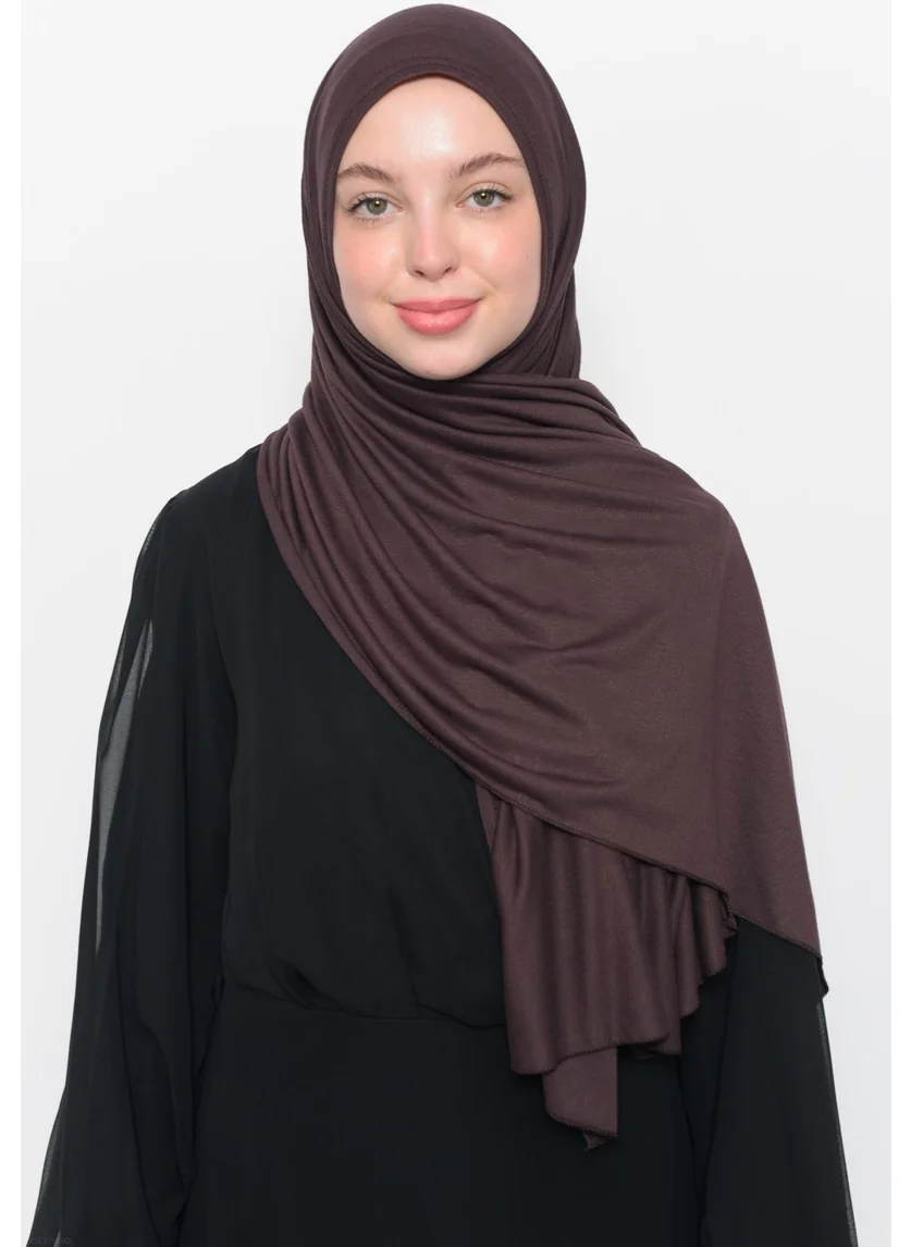 التوبة Ready Practical Interlocking Luxury Organic Plain Combed Cotton Shawl Cross Aligned - Brown Color
