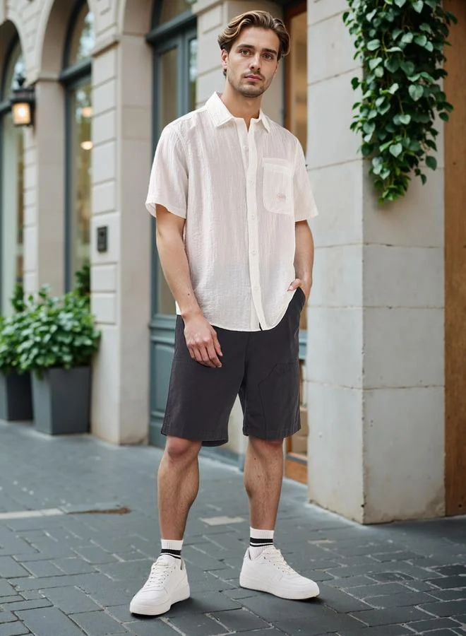 Lee Cooper Lee Cooper Textured Shirt with Front Pocket