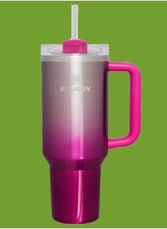 1.2L Reusable Insulated Tumbler – Double-Wall Stainless Steel – FlowState Lid & Straw – Hot & Cold Beverage Travel Mug (Camelia Pink Gradient)