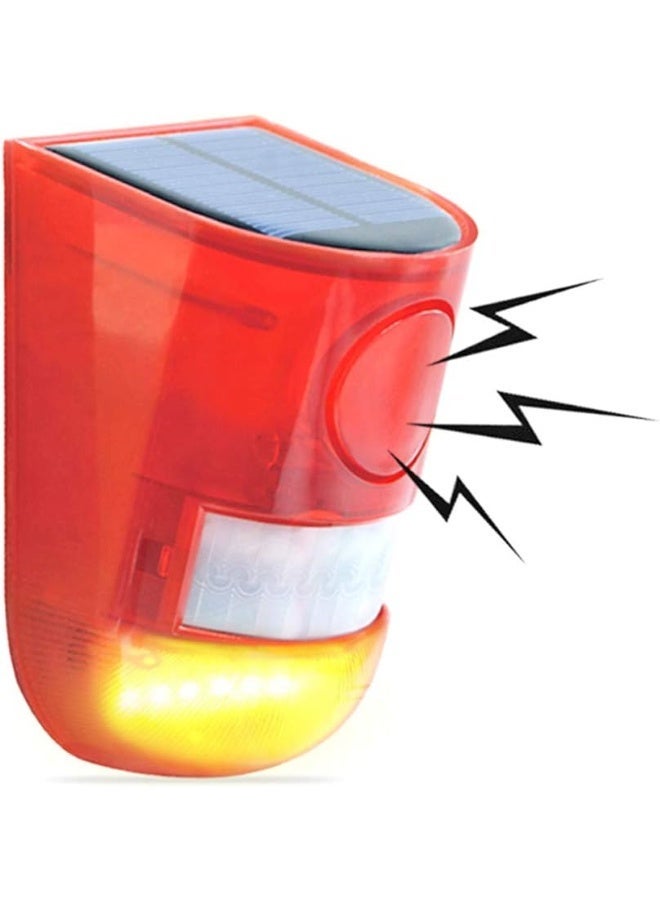 jaexest Solar Alarm Light with Motion Sensor Waterproof Wireless Outdoor Security Siren Strobe Warning Light - Image 1
