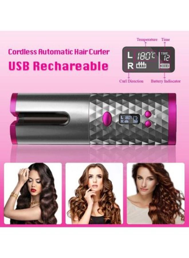 New Cordless Auto Curling Iron Hair Curlers Waves Intelligent Hair Curler Roller USB Rechargeable Wand Curling Iron for Hair Tools - Image 3