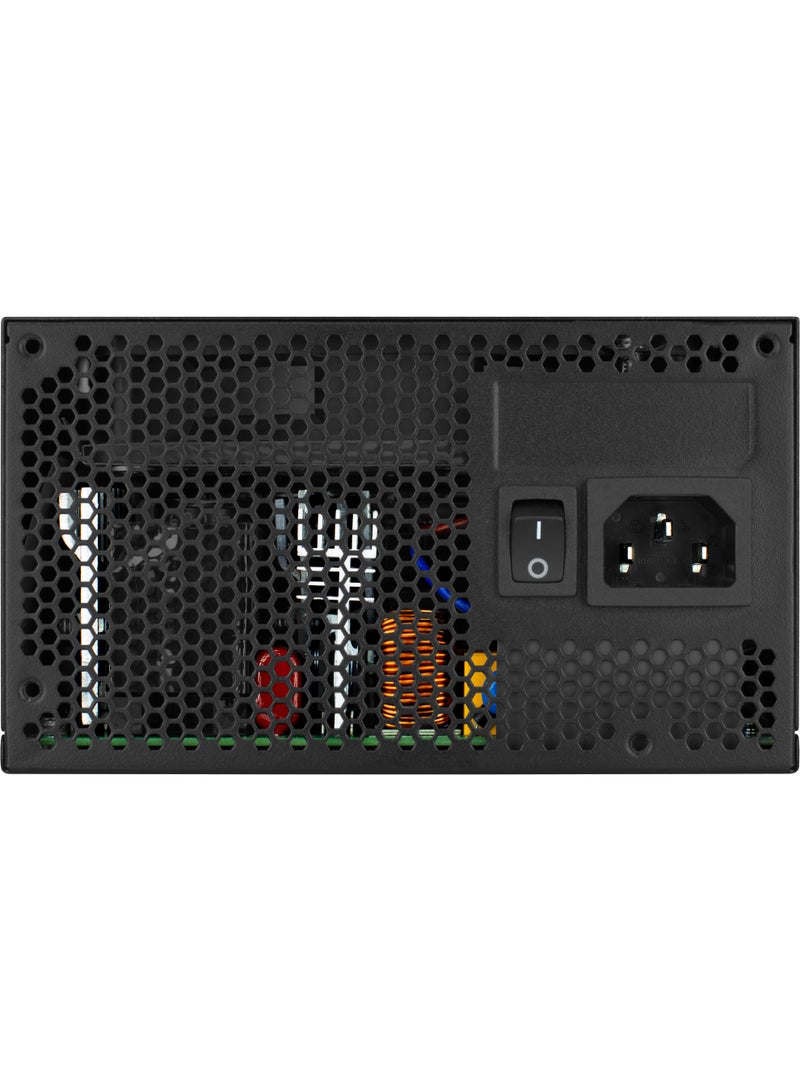 AeroCool AERO GOLD 1000W V.2 Black Power Supply | ATX 3.1 & PCIe 5.1 Compatible | 80 PLUS Gold Certified | Fully Modular PSU | 12V-2x6 PCIe Connector | Japanese 105°C Capacitors | Ripple <50mV | Silent 120mm HDB Fan | High-Efficiency 1000W PC PSU | Multi-Protection (OVP/UVP/OCP/OPP/SCP/OTP) | Clean Cable Management | Compact 140mm Design | EU Power Cord Included - Image 5