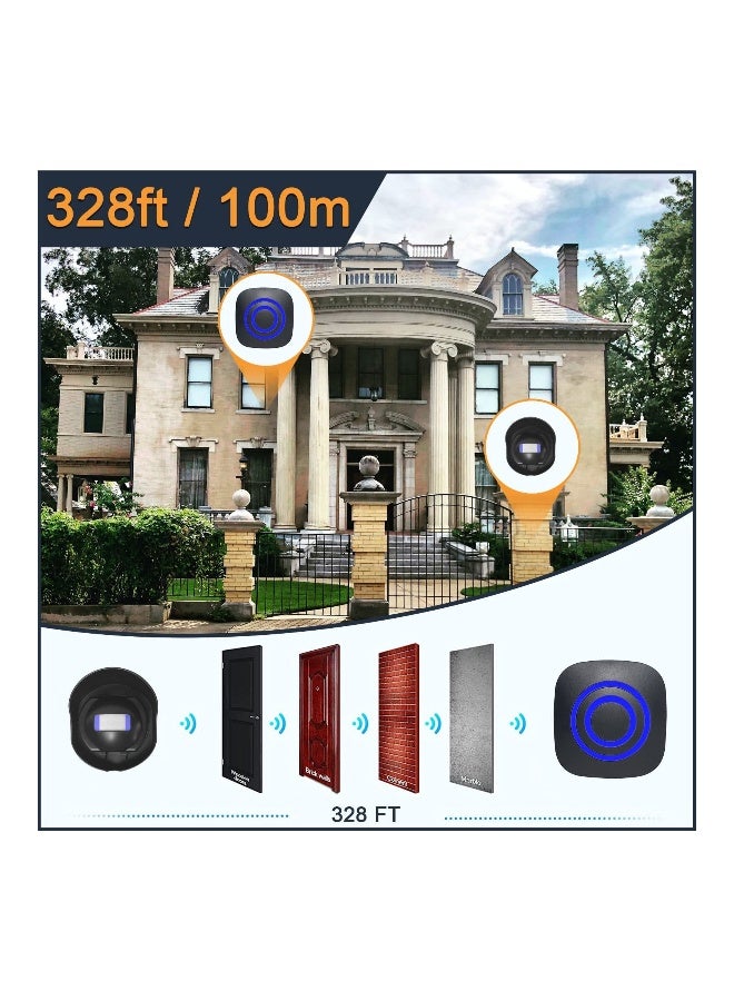 Wireless Motion Sensor Detect Alert, Home Security Driveway Alarm, Weatherproof Doorbell Detector Security Door Chime for Shop Store Office Home Front Door Entry - Image 1