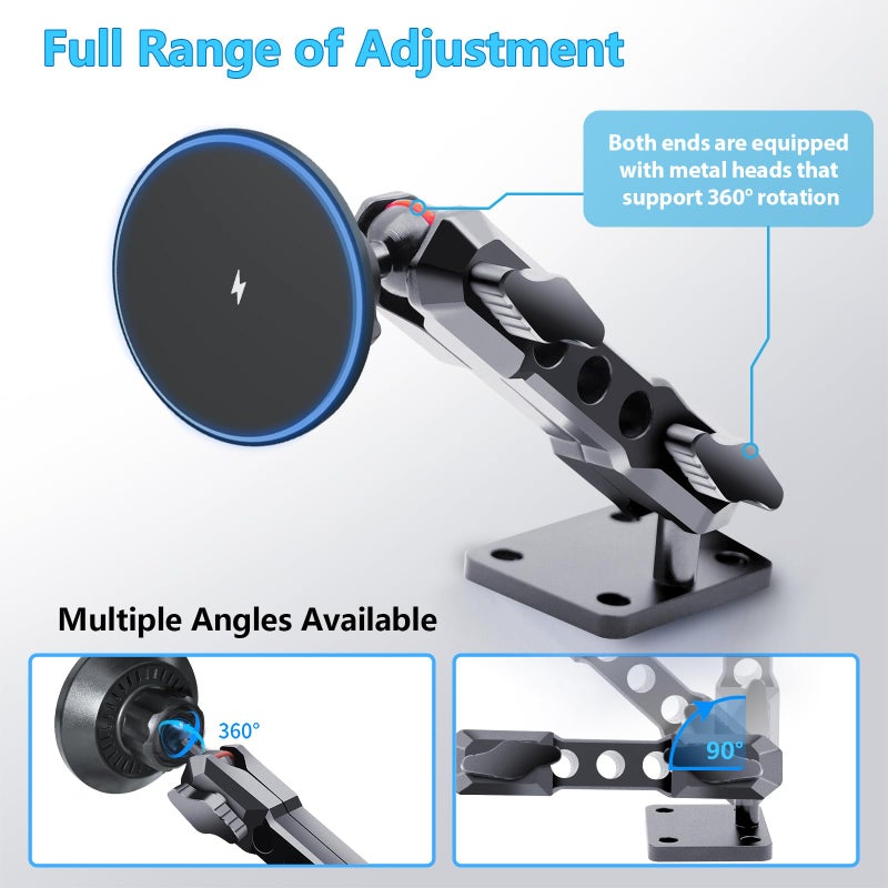 ZKJAYOE for JEEP 2024+ Wrangler JL JLU JT 4XE Phone Charger Mount - Wireless Charging Phone Holder for JEEP Wrangler Gladiator 2/4 Door Accessories, with the Strongest Magnets (NOT for 1945-2023 JL JT) - Image 5