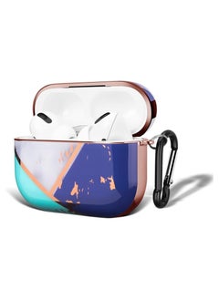 Case Compatible with Airpods Pro 2 Case with Keychain Protective Dustproof Shockproof Eco-Friendly Cute Girls Men Women for Compatible AirPods Pro 2 Case Cover (Blue @ White)