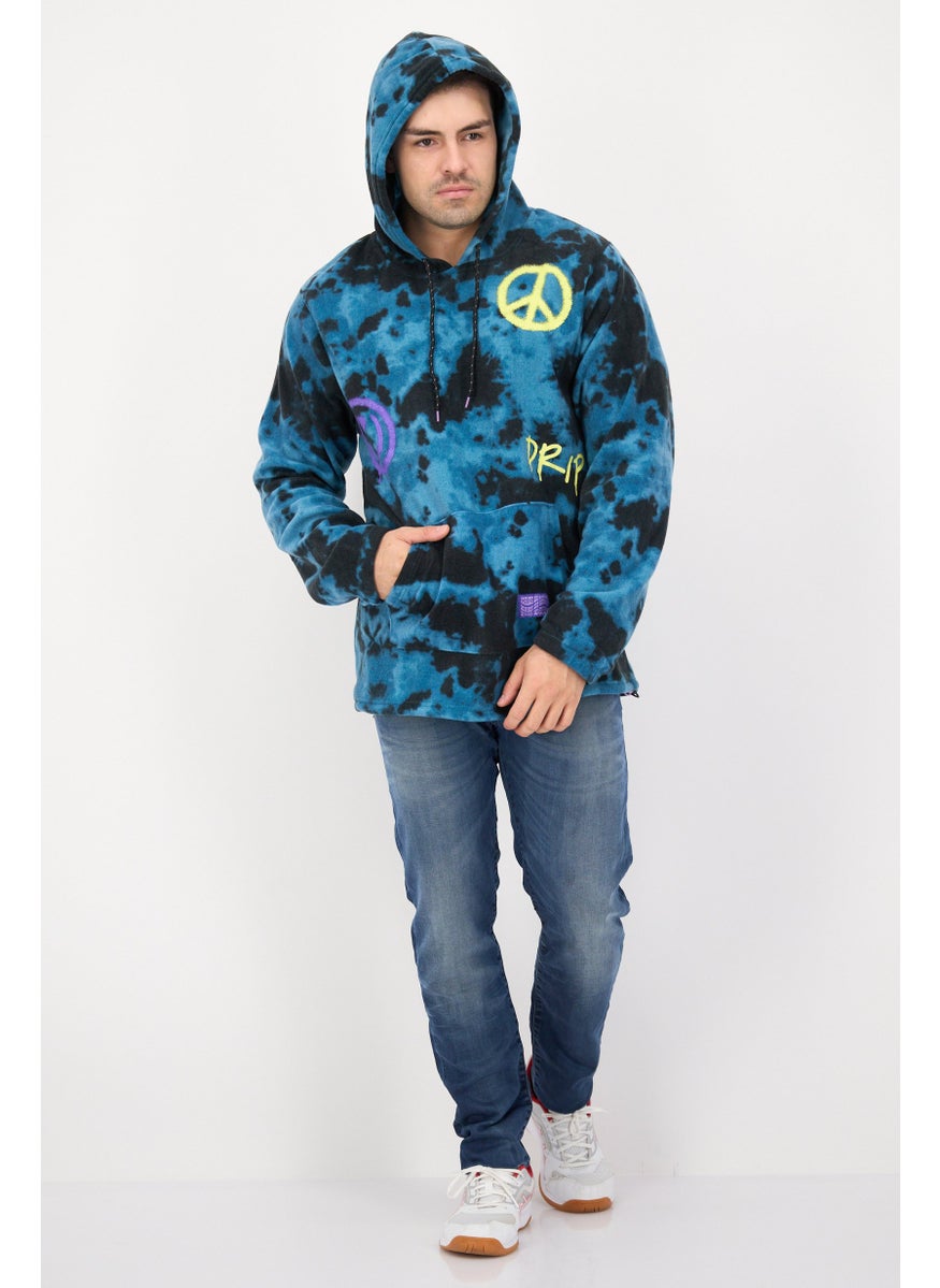 Men Long Sleeve Tie Dye Print Hoodies, Teal Blue - pzsku/Z65418FC285CD3383F9CEZ/45/_/1739455621/3490a0a6-9fb6-485c-adec-440f13802a64