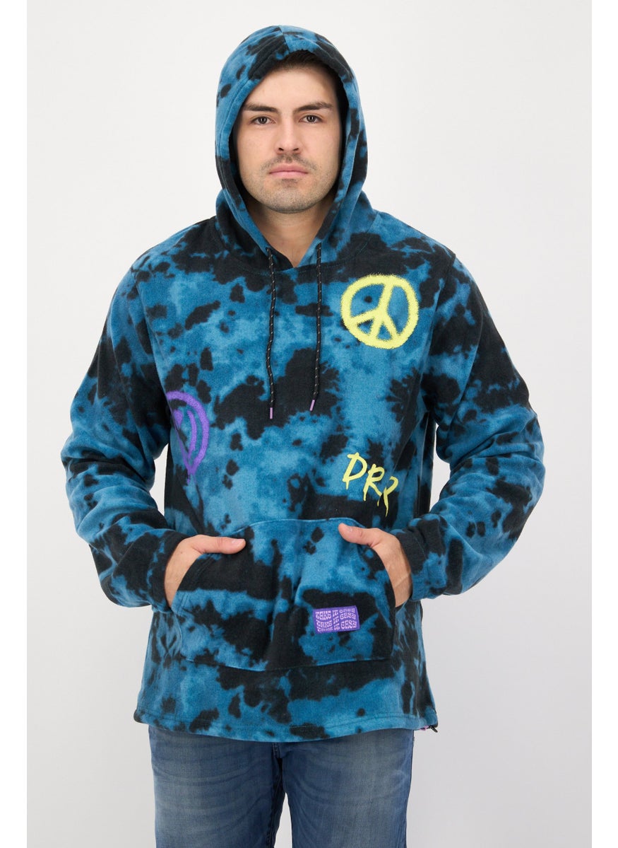 Men Long Sleeve Tie Dye Print Hoodies, Teal Blue - pzsku/Z65418FC285CD3383F9CEZ/45/_/1739455624/bbfe5e39-56cd-4740-83d7-ac6245da2005